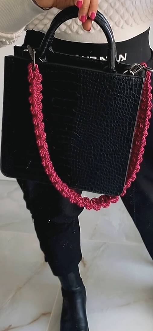 Pink bag strap