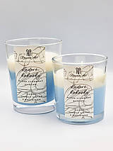 Svietidlá a sviečky - Ľadové kokosky - sójová sviečka dvoch vôní v skle s dreveným knôtom, 230 ml - 16180607_