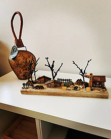 Dekorácie - Dekorácia z drevených domčekov v štýle trampskej osady - 16179610_
