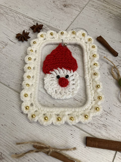 Dekorácie - Biela Vianočná dekorácia / háčkovaná/ - 16178982_