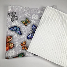 Úžitkový textil - Bavlnené vaflové utierky (2 ks motýle v krabičke) - 16183175_