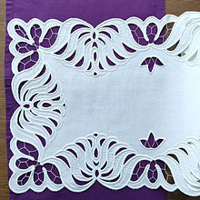 Úžitkový textil - Richelieu - biela, 35 x 101 cm - 16182003_