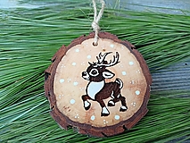 Dekorácie - Vianočná drevená dekorácia...sobíky - 16181957_