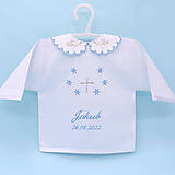 Detské oblečenie - Vyšívaná košieľka na krst - 16183907_