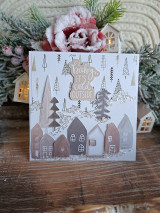 Vianočná pohľadnica - Zimná dedinka
