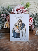 Papiernictvo - Vianočná pohľadnica - Svätá rodina - 16184582_