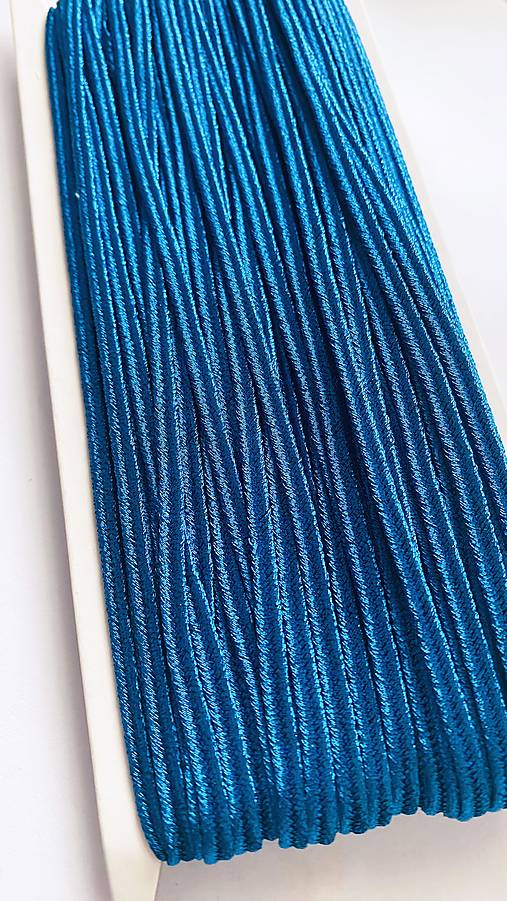 Galantéria - soutache kráľovská modrá metalická - 16182619_