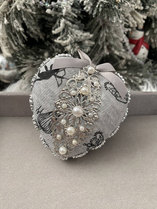 Dekorácie - Srdiečko na vianočný stromček - 16181361_