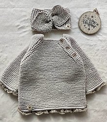 Detské oblečenie - Pletený dievčenský pulover - 16182730_