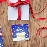 Úložné priestory & Organizácia - Vianočné samolepiace štítky domček - 16184562_