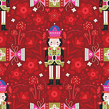 Textil - Bavlnená látka Nordic Noel - červená - 16186275_