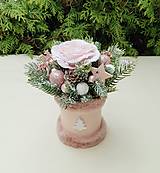 dekorácia v miniboxe ružová 16 cm