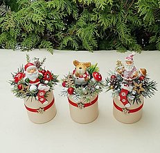 Dekorácie - vianočné dekorácie v miniboxoch - 16186337_