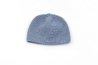 Detské čiapky - Modrá čiapka MERINO - 16186369_