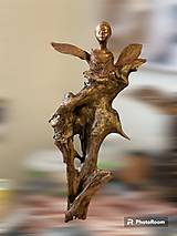 Sochy - Anjel na dreve 55 cm  - 16184932_