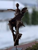 Sochy - Anjel na dreve 55 cm  - 16184936_