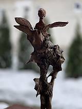 Sochy - Anjel na dreve 55 cm  - 16184937_