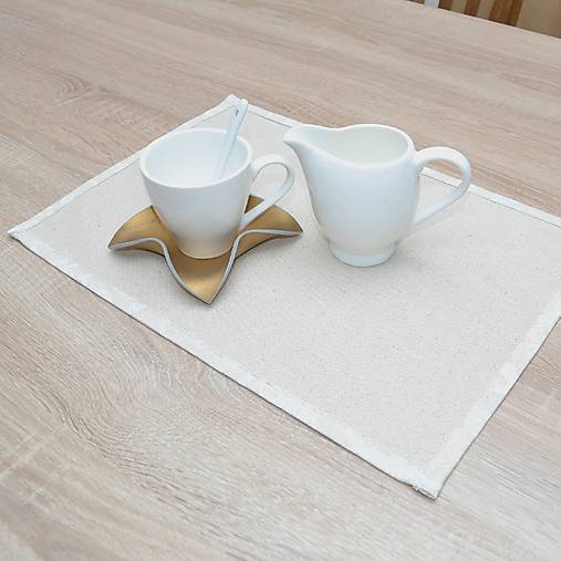 Úžitkový textil - GOLD ORNAMENT - režná pretkávaná zlatom - prestieranie 28x40 - 16187665_