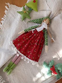 Dekorácie - Vianočná postavička dievčatko -lízanky - 16186930_