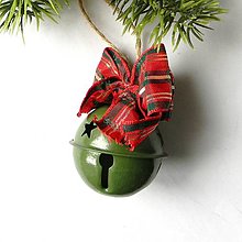 Polotovary - Vianočná zelená roľnička 5,5cm - 16185490_