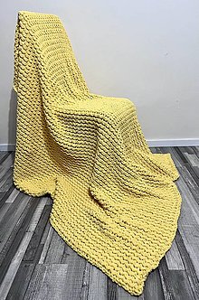 Úžitkový textil - Huggy blanket žltá - 16184722_