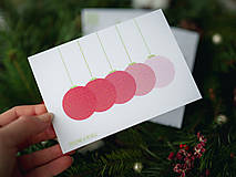 Papiernictvo - Vianočná pohľadnica Vianočné ozdoby - 16185376_