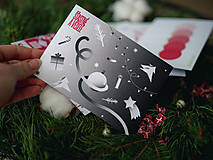 Papiernictvo - Vianočná pohľadnica Čiernobiele Vianoce - 16185378_