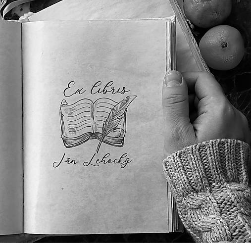 Papiernictvo - Pečiatka EX LIBRIS Podpíšem si knihu pierkom - 16190807_