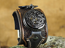 Náramky - Steampunk vreckové/náramkové hodinky II -drak - 16191197_