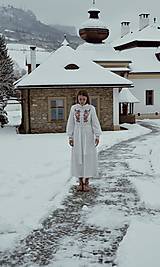 Šaty - Ľanové šaty Snežná - 16191483_