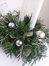 Svietidlá - Minimalistický prírodný adventný vianoční svietnik živý - 16189671_