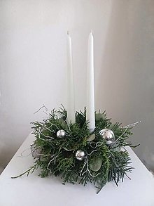 Svietidlá - Minimalistický prírodný adventný vianoční svietnik živý - 16189670_