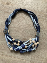 Náhrdelníky - Originálny náhrdelník v modrom - 16192436_