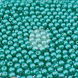 Korálky - (3929) Sklenené perly, 4 mm - 20 g (cca 200ks) - 16194693_