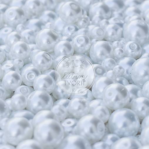 (0032) Perly sklenené, 4 - 12 mm - 50 g (cca 120 ks)