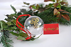 Dekorácie - Vianočná guľa "od Ježiška" s obálkou na peniaze/drobnosť - 16192556_