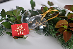 Dekorácie - Vianočná guľa "od Ježiška" s obálkou na peniaze/drobnosť - 16192564_