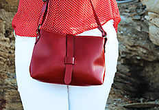Kožená kabelka SARIA - červená