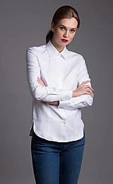 Blúzky a košele - Bavlnená biela košeľa Adele - 16193969_