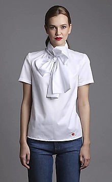 Blúzky a košele - Bavlnená biela košeľa Amelie - 16193797_