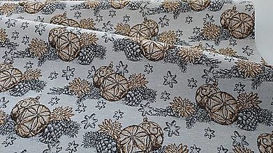 Úžitkový textil - Obrusy s vianočným motívom a s lurexom  (Bambule 80×80 cm klasik) - 16194951_