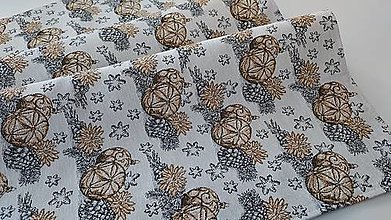 Úžitkový textil - Obrusy s vianočným motívom a s lurexom  (Bambule 90×90 cm klasik) - 16194954_