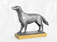 Sochy - Retríver, originálna cínová socha psa, dekorácia do interiéru - 16195031_