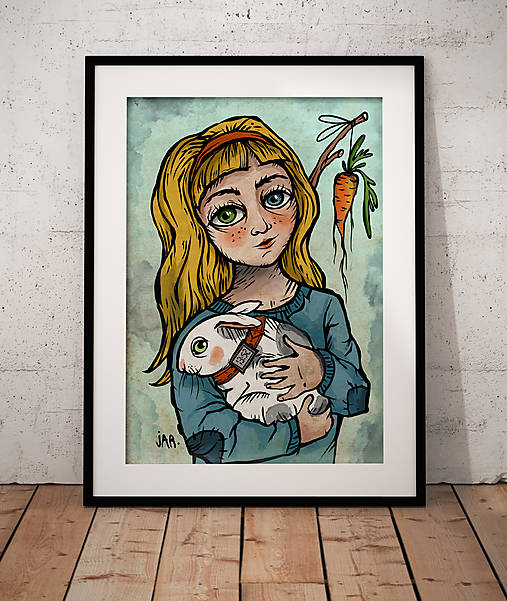 Kresby - Alica- print - 16196423_