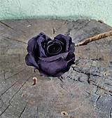 Hlavička kvetu ruža 7cm, čierna - dekorácia