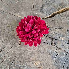 Iný materiál - Hlavička kvetu chryzantéma 10cm,  bordo - dekorácia - 16196587_