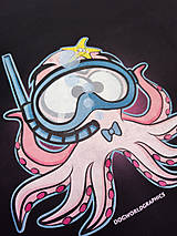 Topy, tričká, tielka - Tričko s krátkym rukávom chobotnica L - 16197432_