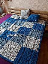 Úžitkový textil - Jemnučká a ľahká deka s vankúšikmi  z vlny alize puffy/puffy fine - pachwork - 16196088_