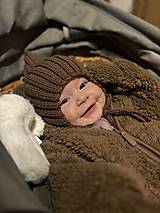 Detské čiapky - PIXIE - 100% Baby merino - 16196178_