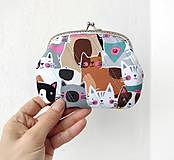 Peňaženky - Peňaženka XL Farebné mačky (s kapsičkou) - 16196144_